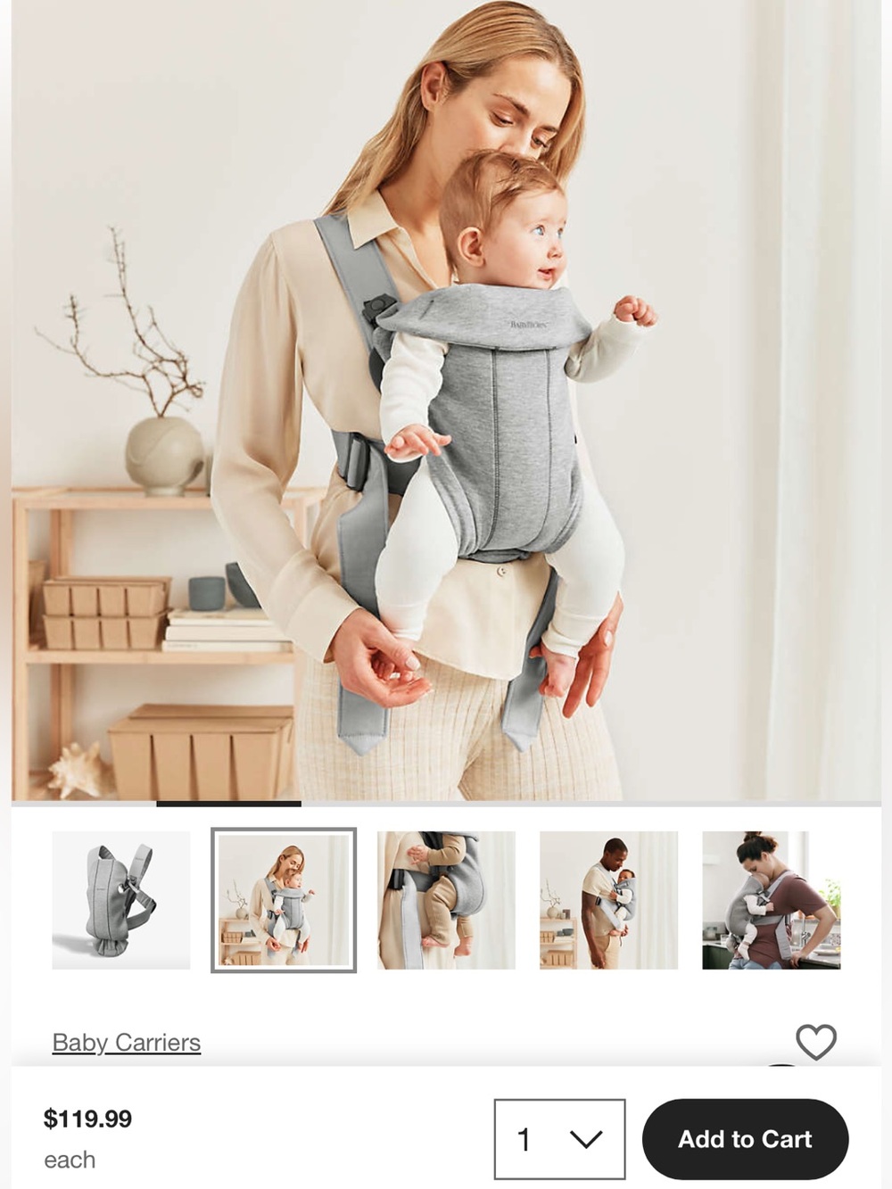 BABYBJÖRN / Baby Bjorn Light Grey Baby